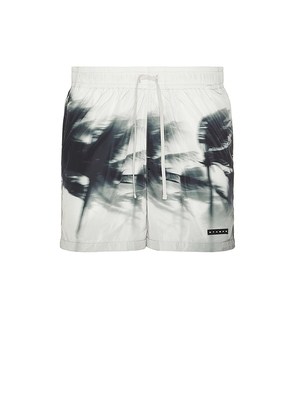 Stampd Palms In Motion Trunk in White. Size XL/1X. Also in S.