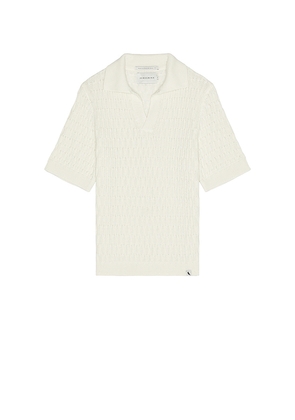 PEREGRINE Cove Polo Shirt in White. Size M. Also in S, L, XL/1X.