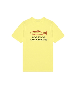 Pop Trading Company Amsterdam Shop T-Shirt in Yellow. Size XL/1X. Also in L.