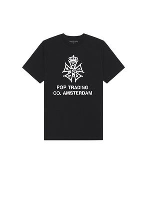 Pop Trading Company Four Days Tee in Black. Size S. Also in L.