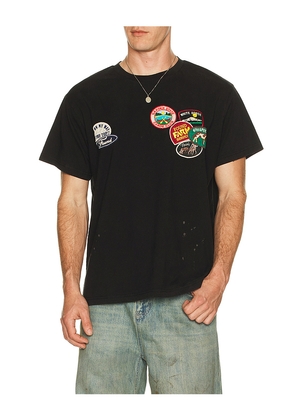 Found Found Whisper Patch Tee in Brown in Black. Size L. Also in S, M, XL/1X.