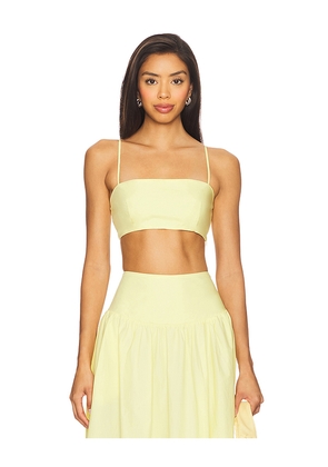 Susana Monaco Crop String Top in Lemon. Size M. Also in L, XL.