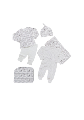 Pink Chicken Nesting Box Baby Take Home Set in White. Size 3-6M. Also in 0-3M.