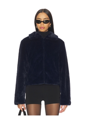 superdown x Emma Leger Tianna Faux Fur Jacket in Navy. Size M. Also in L, S, XL, XS, XXS.