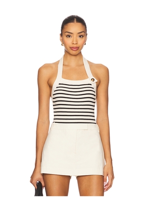 Sanctuary Sunkissed Rib Halter Top in Ivory. Size M. Also in L, XL.