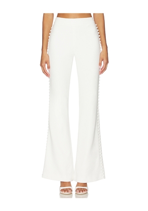 SANS FAFF Marais Button Trousers in White. Size M. Also in XS, S, L.
