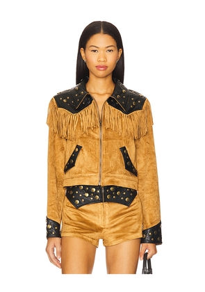 Show Me Your Mumu Wilson Jacket in Brown. Size S. Also in XS.