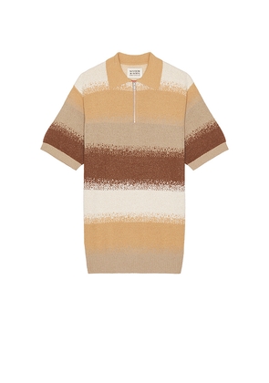 Scotch & Soda Knitted Degrade Polo in Taupe. Size M. Also in S, L, XL/1X.