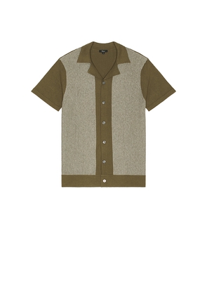 Rails Silas Knitted Shirt in Green. Size M. Also in L, S, XL/1X.
