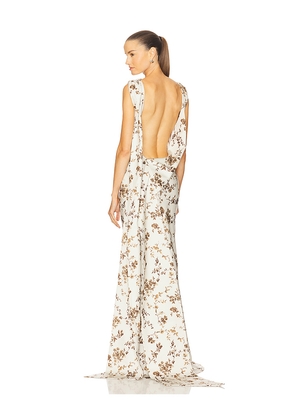 SAU LEE Callie Gown in Beige. Size 10. Also in 0, 2, 4, 6, 8, 12.