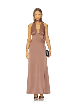 superdown Bethany Halter Gown in Mauve. Size M. Also in XXS, XS, S.