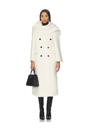 Susanna Chow Collette Scarf Coat in Cream. Size M. Also in S.