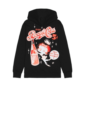Philcos Betty Boop Soda Hoodie in Black. Size M. Also in S, L, XL/1X.