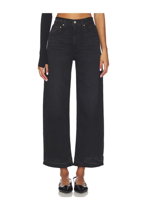 PAIGE Arellia Ankle Petite Barrel Leg Jeans in Black. Size 30P. Also in 31P, 33P, 34P.