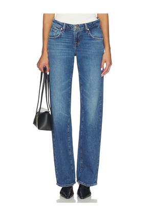 7 For All Mankind Low Straight Leg Jeans in Blue. Size 24. Also in 31, 34.