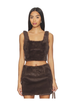 Steve Madden Hannia Top in Brown. Size 10. Also in 0, 12, 2, 4, 6, 8.