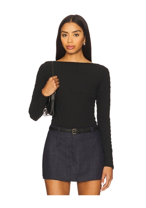 Peachy Den The Cindy Longsleeve Top in Black. Size M. Also in S, XS.