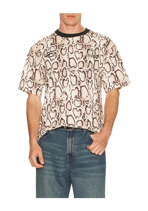Puma Select x A$Ap Rocky Snakeskin Tee in Brown. Size M. Also in L, XL/1X, XXL/2X.