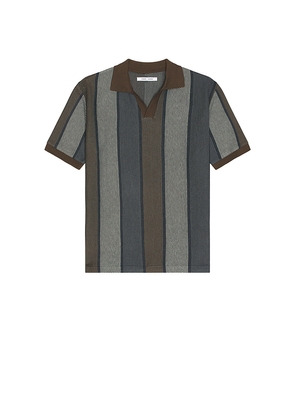 SAMSOE SAMSOE Travis Polo Sweater in Blue. Size S. Also in L, XL/1X.