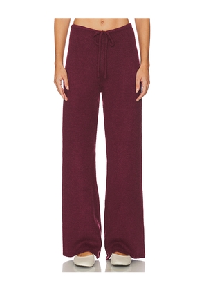 SNDYS Maja Knit Pant in Wine. Size M. Also in S, XXS, XS, L, XL, XXL.