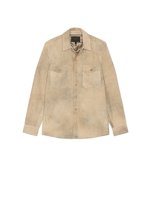 PAIGE Peyman Suede Jacket in Grey. Size L. Also in S, XL/1X.