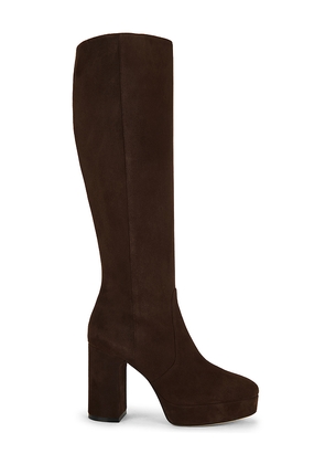Stuart Weitzman Dayna Platform Boot in Cognac. Size 7.5. Also in 8, 8.5, 9, 9.5.