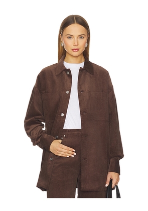 SEROYA April Corduroy Shacket in Brown. Size M. Also in XXS, XS, S, L.