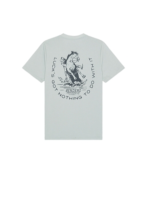 Sendero Provisions Co. No Luck Tee in Blue. Size M. Also in S, L, XL/1X.