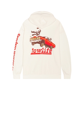 Sendero Provisions Co. Lowlife Hoodie in White. Size M. Also in XS, S, L, XL/1X.