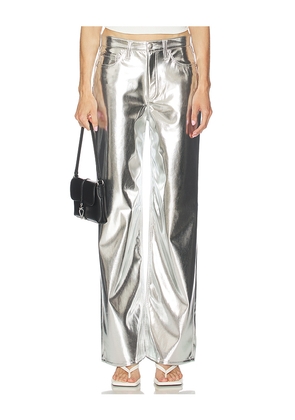 Rag & Bone Logan Faux Leather Wide Leg Pant in Metallic Silver. Size 24. Also in 23, 25, 26, 27, 28, 29.