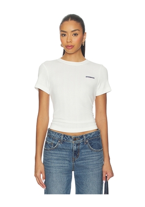 Terez x REVOLVE Cowboys Pointelle Baby Tee in White. Size M. Also in S, XXS, XS, L, XL.
