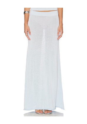 SNDYS Cali Maxi Skirt in Baby Blue. Size M. Also in L, S, XL, XXL.
