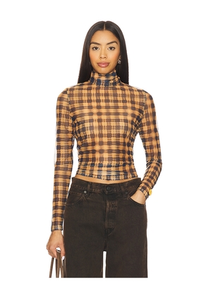 PH5 Sulley Turtleneck Top in Brown. Size S. Also in XS, L.