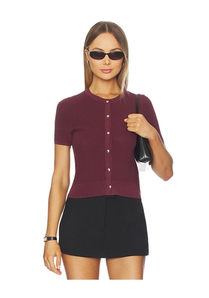 Rag & Bone Dina Short Sleeve Cardigan in Red. Size M. Also in XS, S, L.