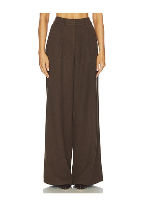 SAU LEE Neve Wool Pant in Brown. Size 10. Also in 0, 2, 4.