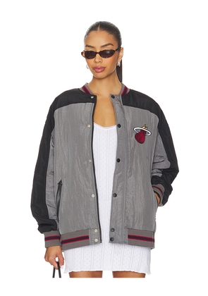 Terez x REVOLVE Miami Heat Double Yoke Bomber in Black. Size S. Also in XL, XXS, XS, L.