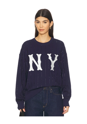 Terez x REVOLVE Yankees Gem Pinstripe Sweatshirt in Navy. Size M. Also in S, XXS, XS, L, XL.