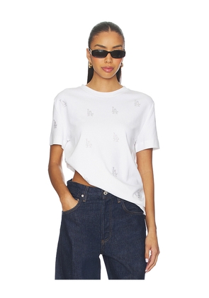 Terez x REVOLVE Dodgers All Over Gems Tee in White. Size M. Also in S, XS, L, XL.
