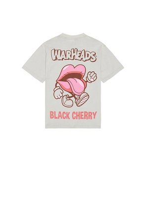 Philcos Warheads Black Cherry Tee in Light Grey. Size M. Also in S, L, XL/1X.