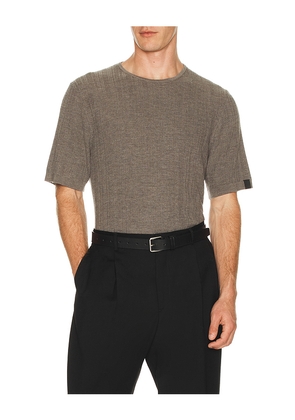 Rag & Bone Crawford Cashmere Blend Tee in Brown. Size S. Also in L, XL/1X.