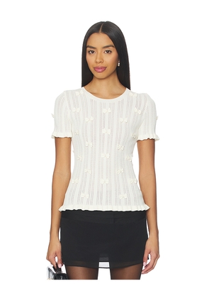 Sea Alberta Pearl Knit Top in White. Size M. Also in S, XS, XL.