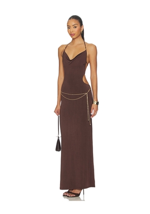 Tiger Mist Suriya Maxi Dress in Chocolate. Size S. Also in M.