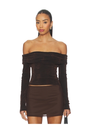 Tiger Mist Korra Top in Chocolate. Size M. Also in S, XS, L, XL.