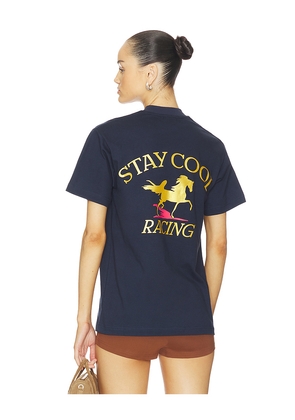 Stay Cool Racing T-Shirt in Blue. Size M. Also in L, XL/1X.