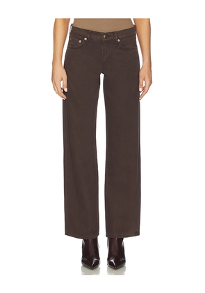 Rag & Bone Saige Low Rise Relaxed Straight Jeans in Brown. Size 30. Also in 33, 34.