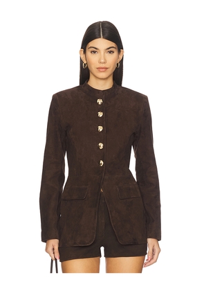 retrofete Callandra Jacket in Brown. Size M. Also in XS, S, L.