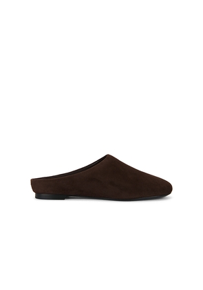 SIMONMILLER Riad Suede Mule in Chocolate. Size 40. Also in 41.