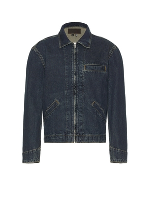 PAIGE Mauricio Denim Zip Up Jacket in Blue. Size M. Also in S, L, XL/1X.