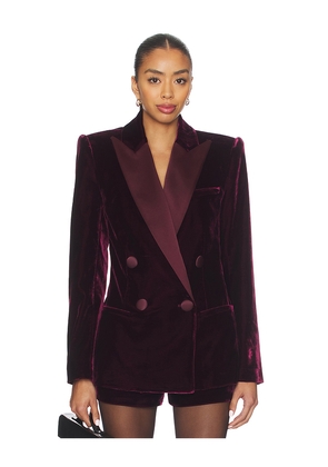 retrofete Reffie Velvet Blazer in Burgundy. Size M. Also in S, L.