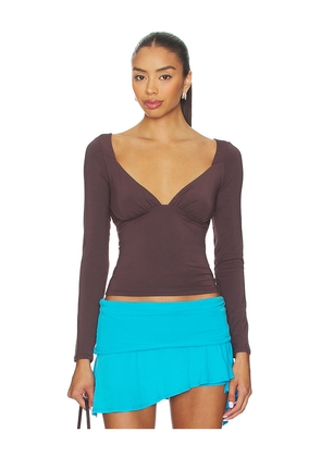 The Line by K Oisin Top in Brown. Size M. Also in L, S, XL.